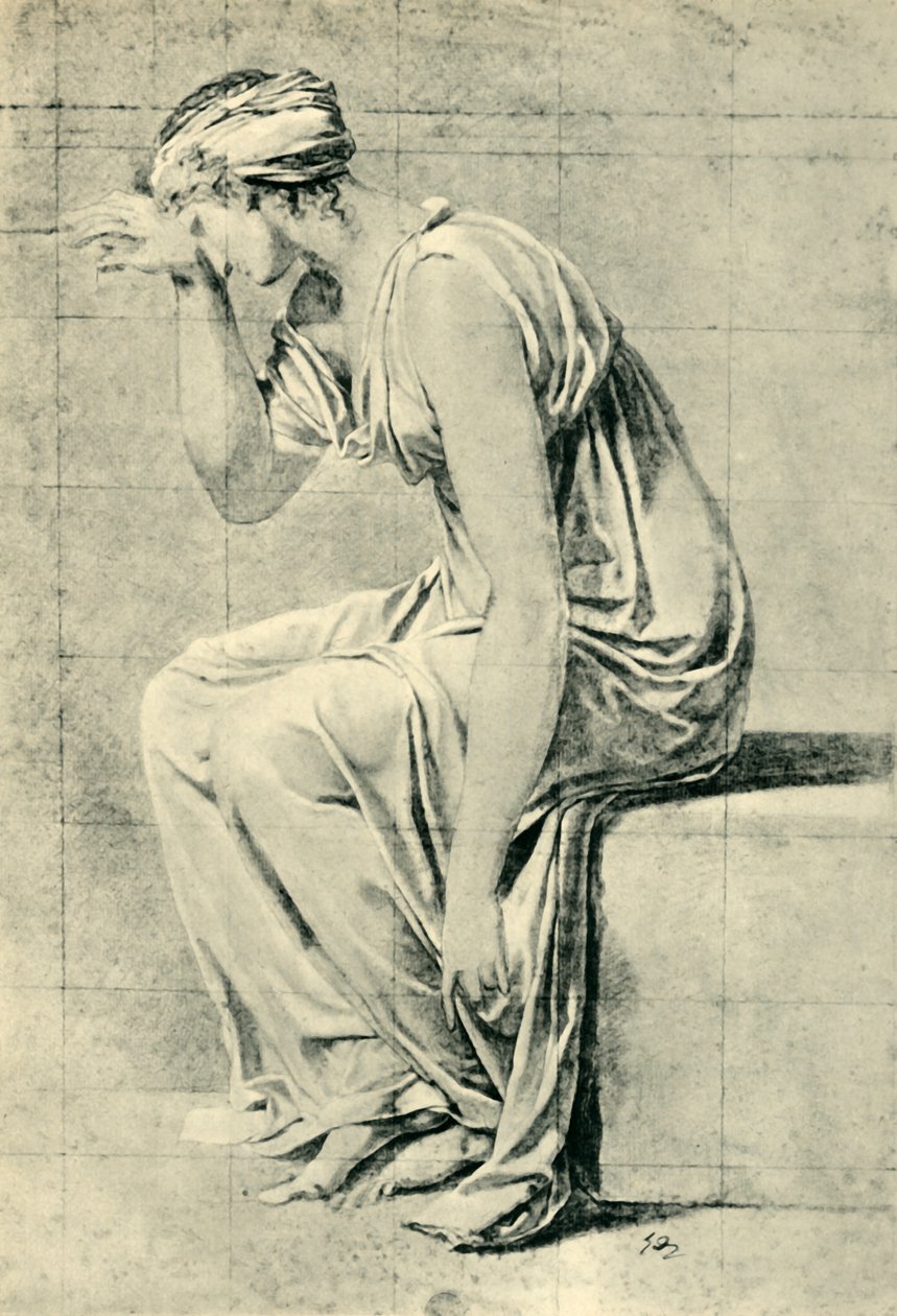 Siedząca kobieta, koniec XVIII-początek XIX wieku, 1943. autorstwa Jacques Louis David