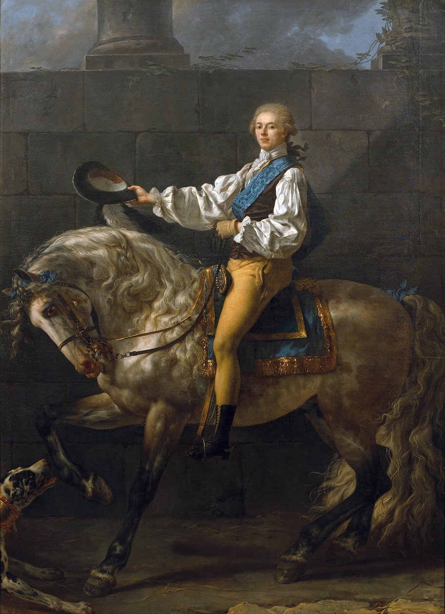 Stanisław Kostka Potocki (szlachcic, polityk, pisarz, publicysta, kolekcjoner i mecenas Polski) - Portret konny Stanisława Kostki Potockiego (1755-1821) - Obraz Jacques Louis David (1748-1825) - 1781 - Olej na płótnie - 304x218 cm - Willano autorstwa Jacques Louis David