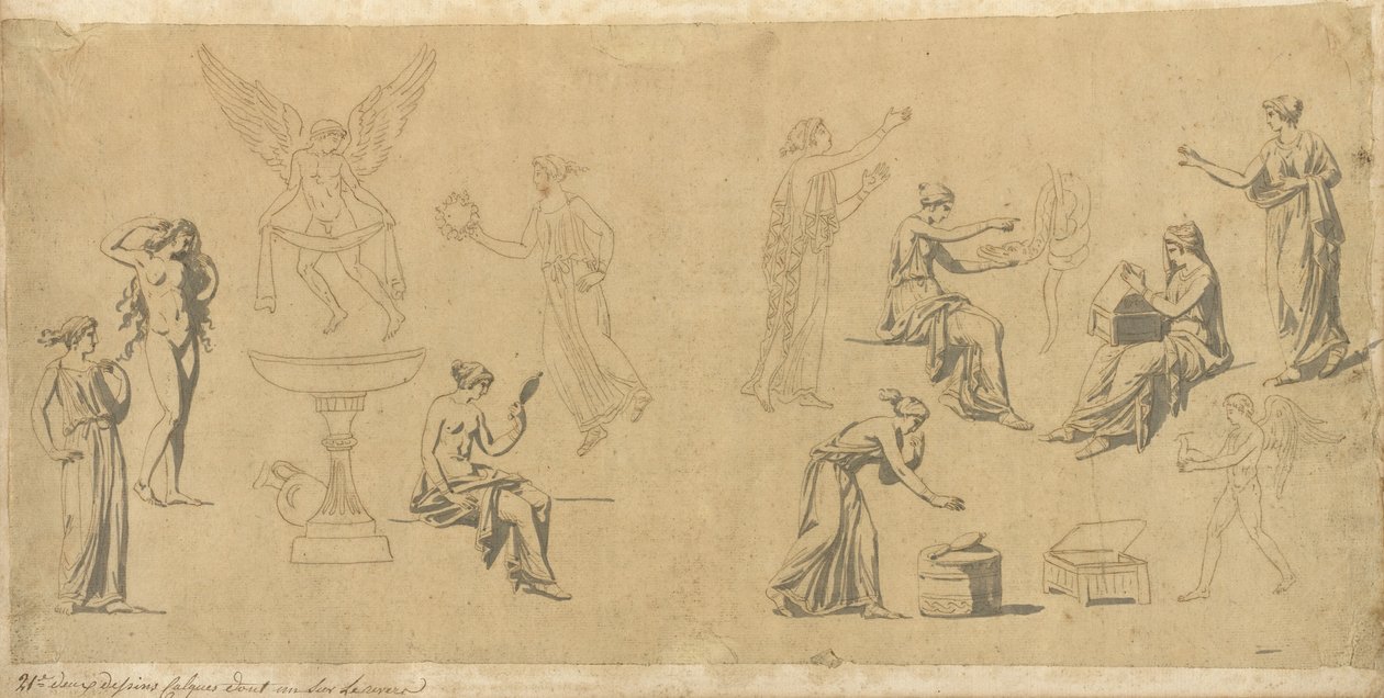 Studia kobiet klasycznych z Eros autorstwa Jacques Louis David