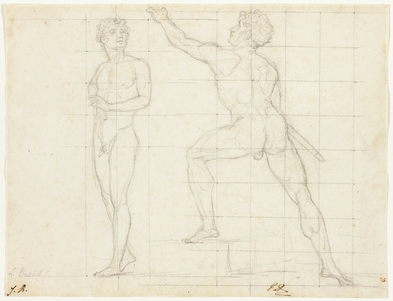 Studium dla „Rozmieszczenie orłów” autorstwa Jacques Louis David