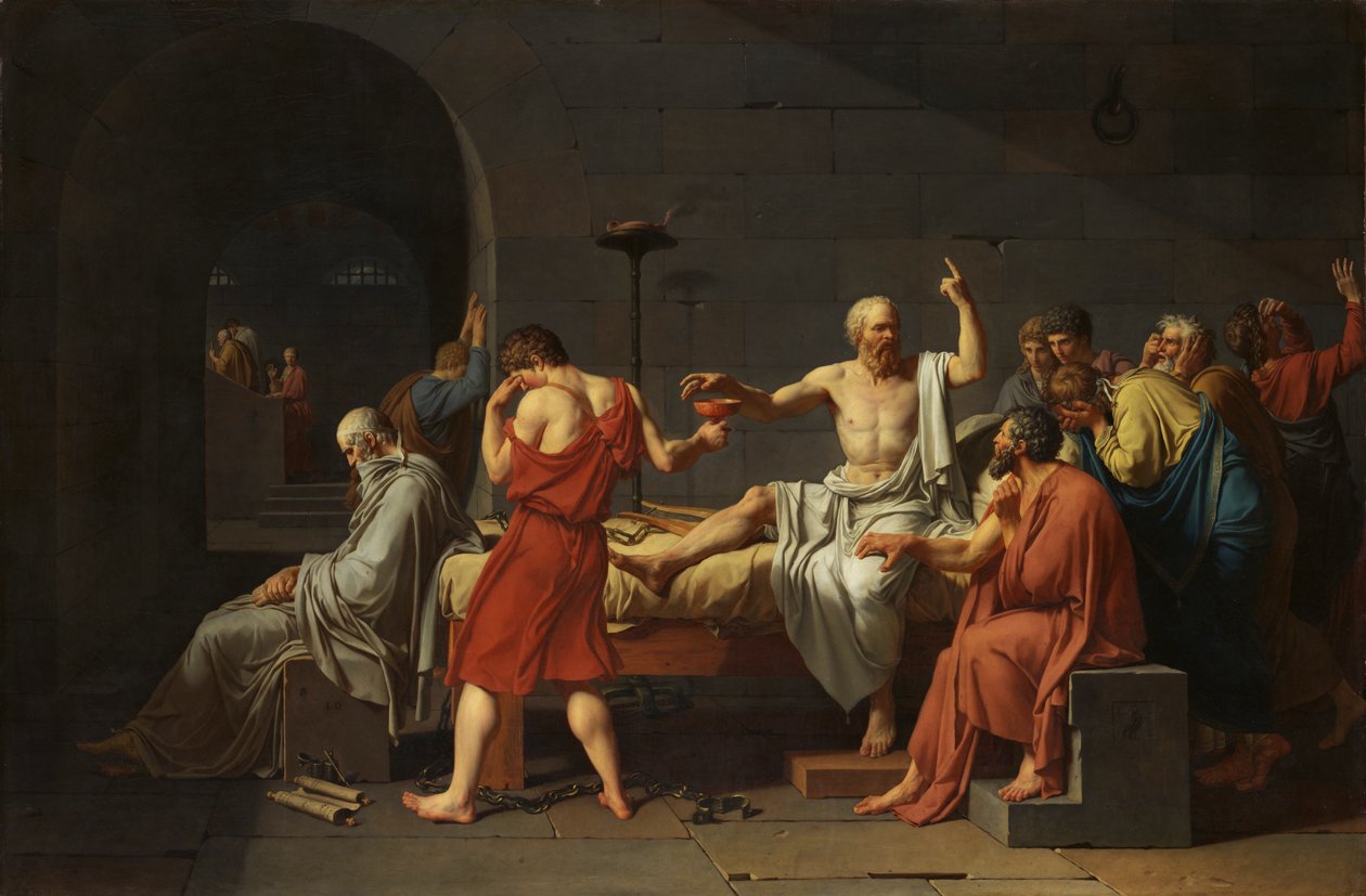 Śmierć Sokratesa autorstwa Jacques Louis David
