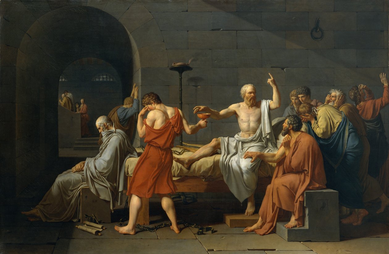 Śmierć Sokratesa autorstwa Jacques Louis David