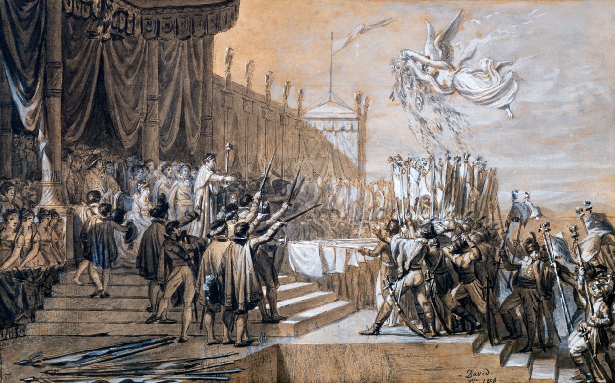 Rozpowszechnienie sztandarów orła, 5 grudnia 1804 r. 1808. autorstwa Jacques Louis David