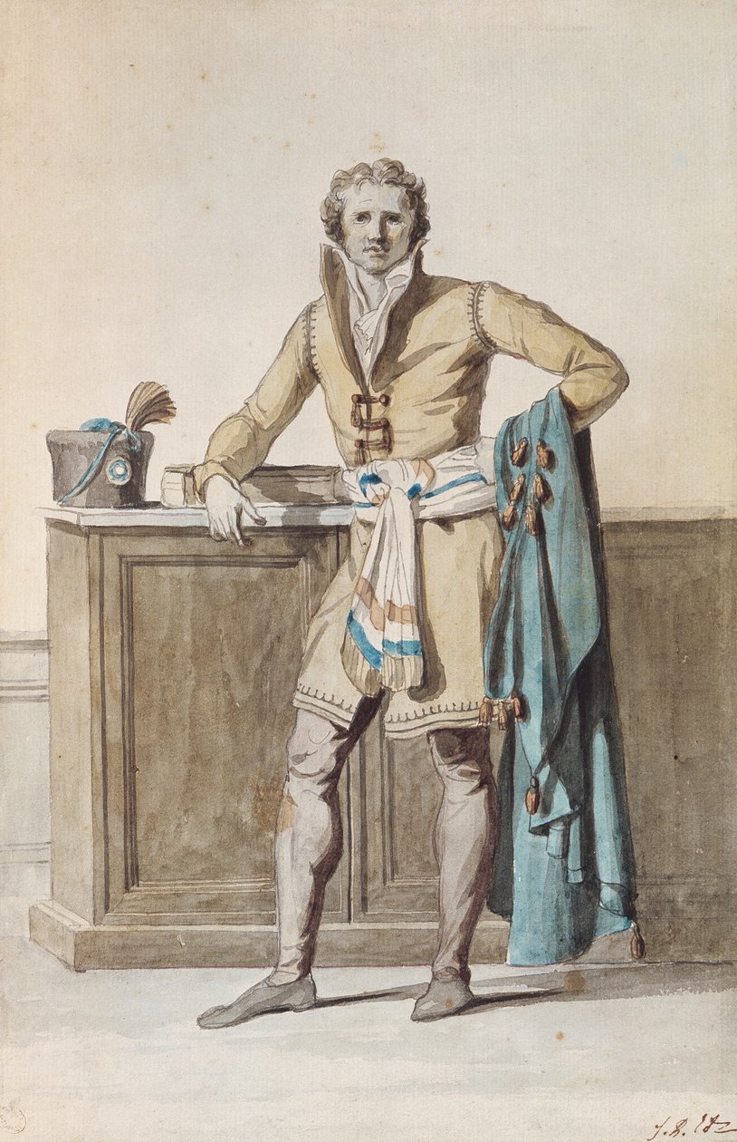 Obywatel francuski (pióro i atrament oraz akwarela na papierze) autorstwa Jacques Louis David