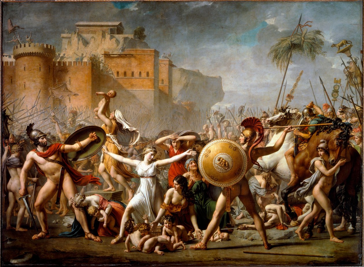 Interwencja sabińskich kobiet autorstwa Jacques Louis David