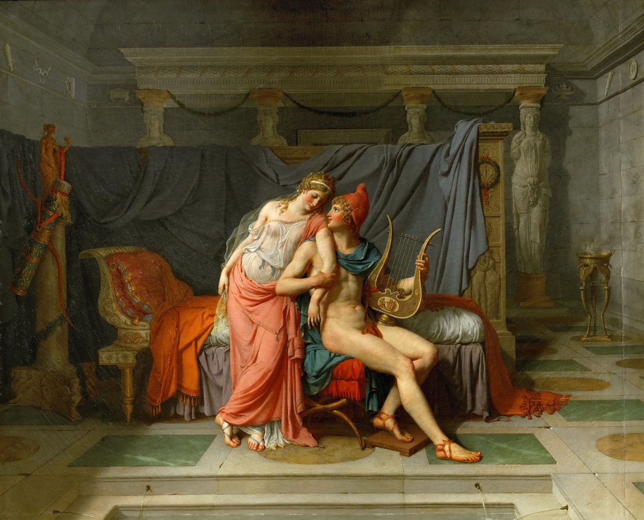 Miłość Heleny i Paryża autorstwa Jacques Louis David