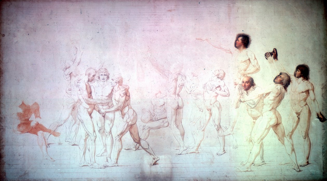Przysięga na korcie tenisowym, 1791. autorstwa Jacques Louis David