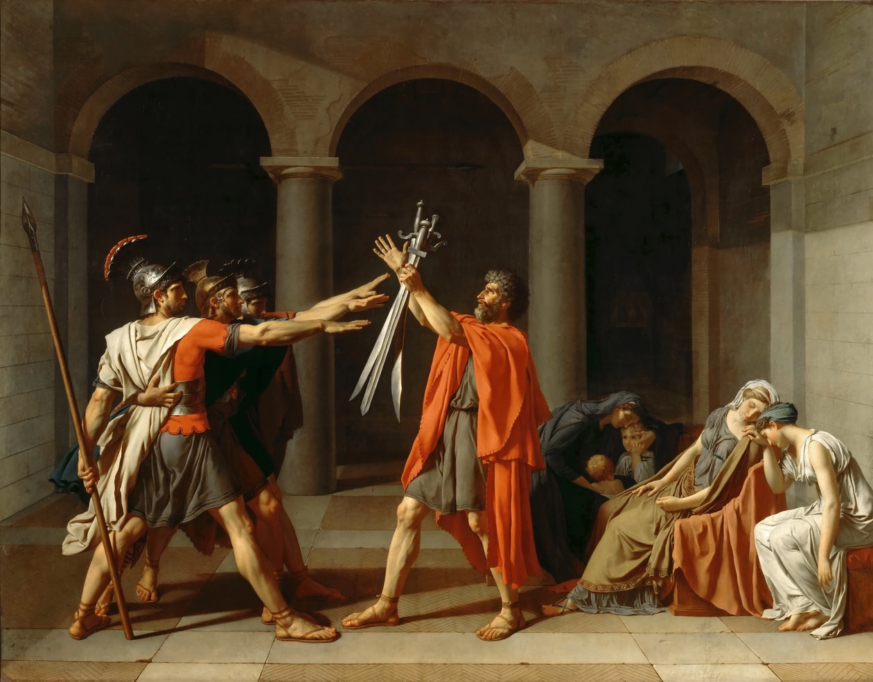 Przysięga Horatii autorstwa Jacques Louis David