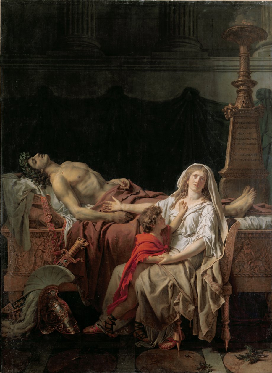 Ból Andromachy, 1783 autorstwa Jacques Louis David