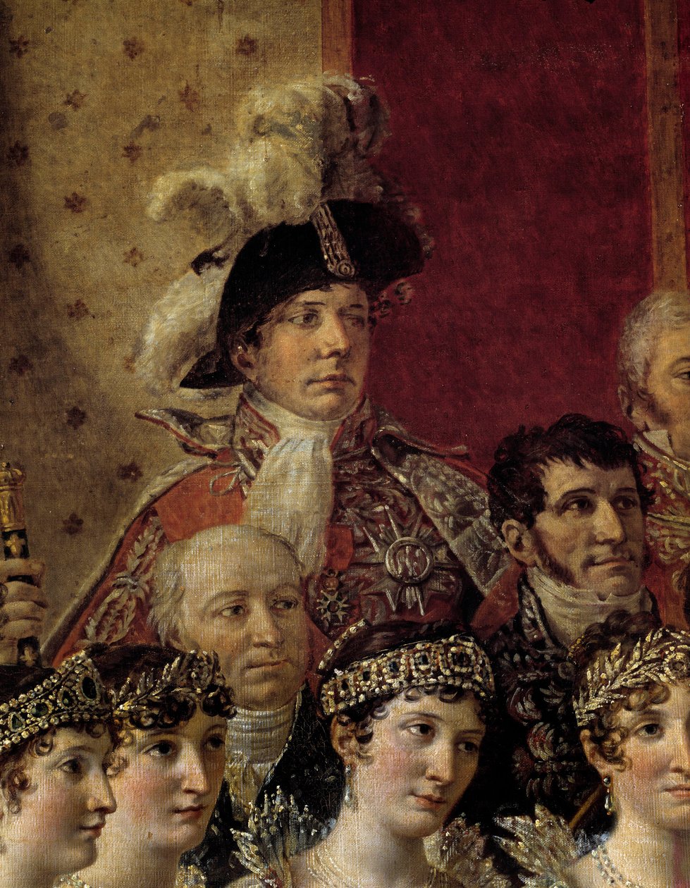 Obrzęd Napoleona. Szczegół przedstawiający Pauline Bonaparte (Księżniczka Borghese autorstwa Jacques Louis David