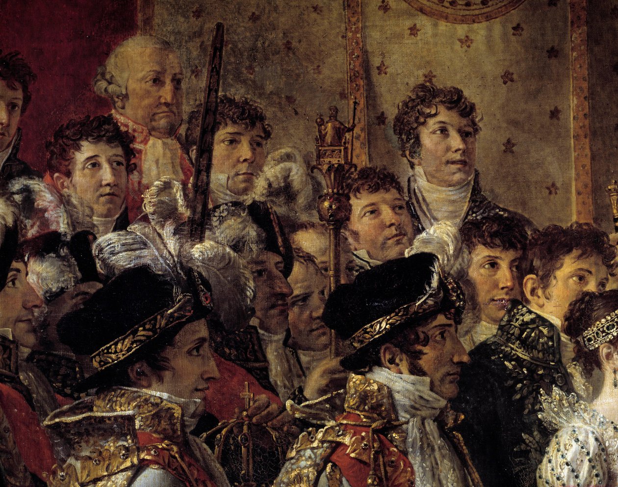 Obrzęd Napoleona. Szczegół przedstawiający braci Napoleona (Joseph Bonaparte autorstwa Jacques Louis David