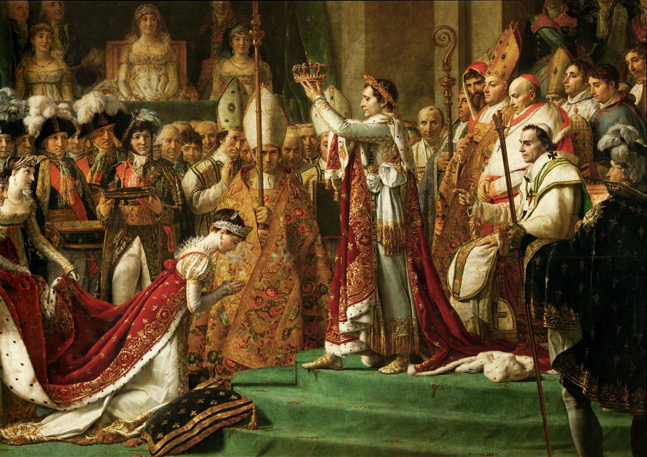 Koronacja cesarza Napoleona I Bonaparte ... autorstwa Jacques Louis David