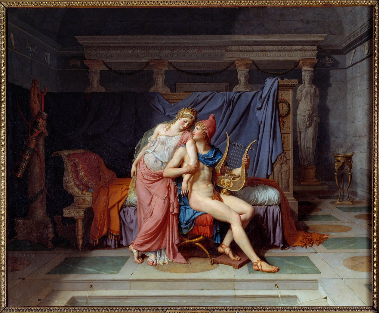 Miłość do Paryża i Heleny. Obraz Jacquesa Louisa Davida (1748-1825) autorstwa Jacques Louis David