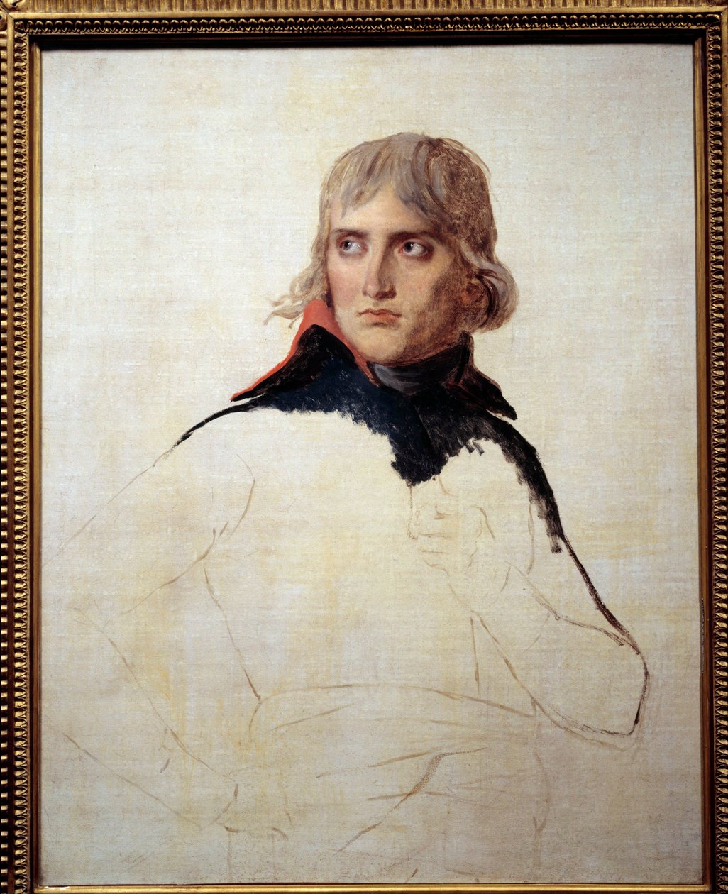 Niedokończony portret Napoleona Bonaparte (1769-1821) na obrazie ogólnym Louisa Davida (1748-1825) ok. 1798 r. wym. 0,81x0,65m. autorstwa Jacques Louis David