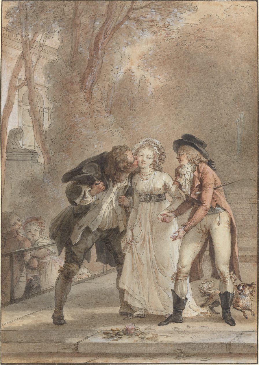 Pożyczony pocałunek autorstwa Jacques Louis François Touzé