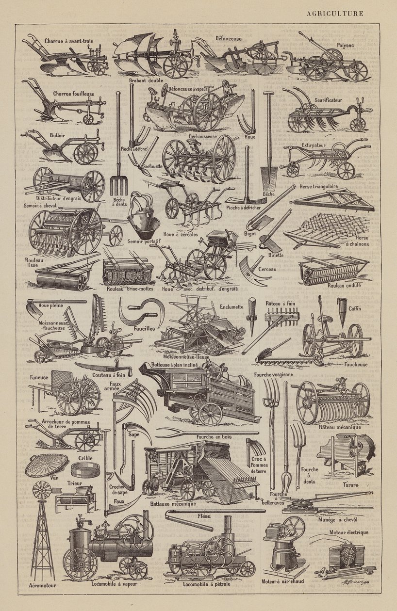 Rolnictwo (litografia) autorstwa Jacques Maurice Dessertenne