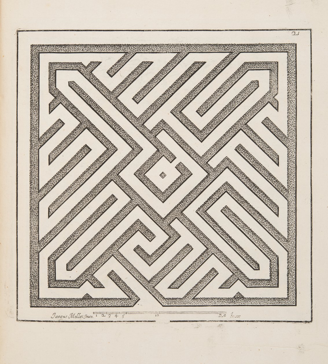 Projekt dla Parter, z Theater des Plans et Jardinages, wyd. 1652 (rycina) autorstwa Jacques Mollet