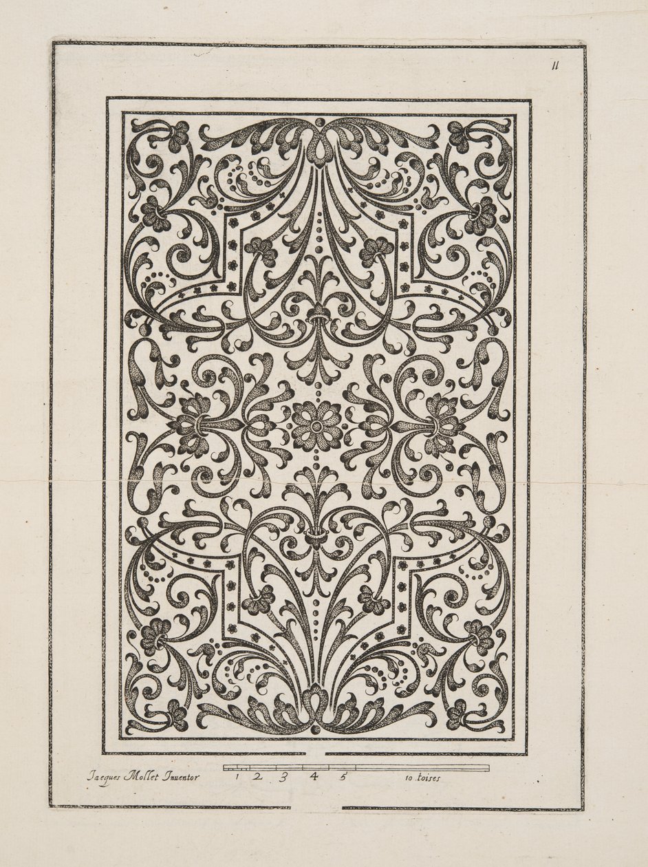 Projekt dla Parter, z Theater des Plans et Jardinages, wyd. 1652 (rycina) autorstwa Jacques Mollet