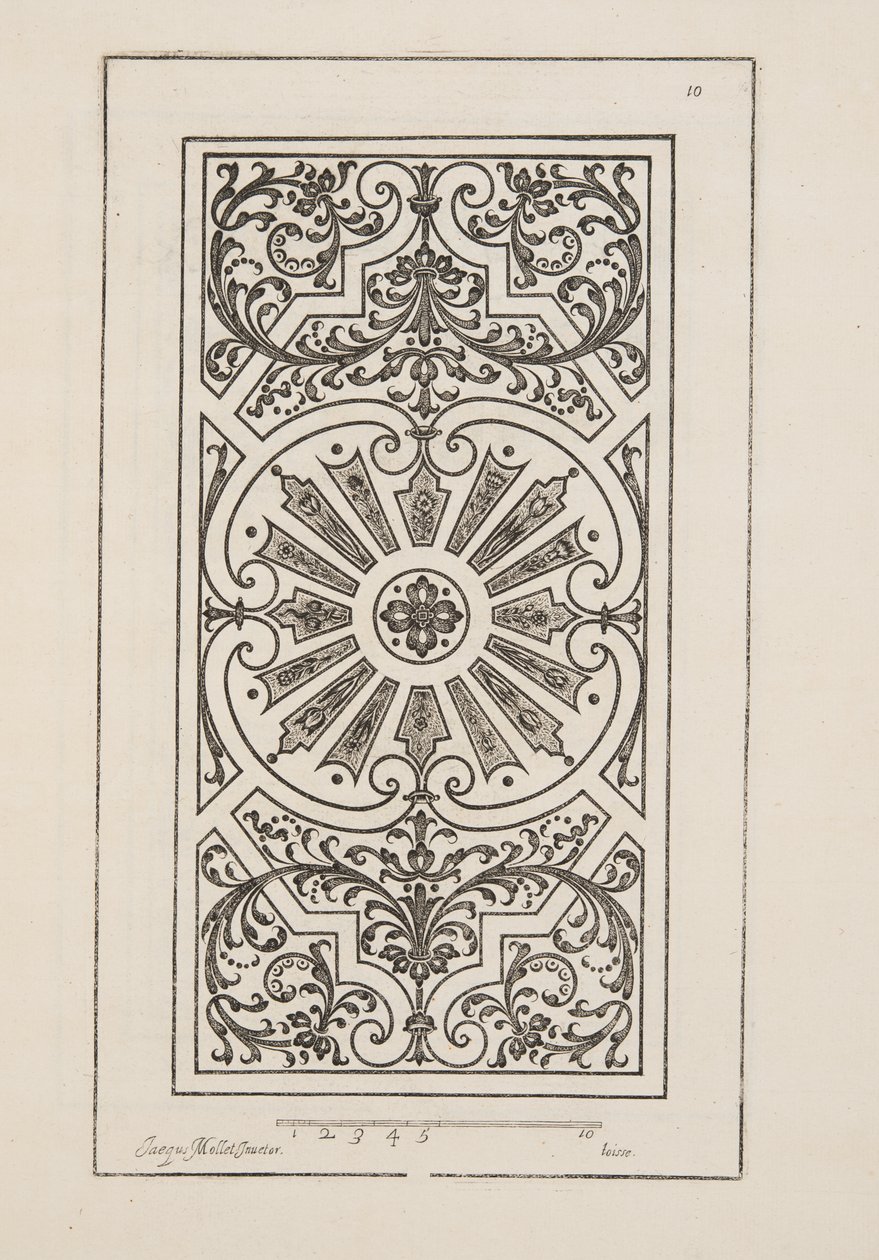 Projekt dla Parter, z Theater des Plans et Jardinages, wyd. 1652 (rycina) autorstwa Jacques Mollet