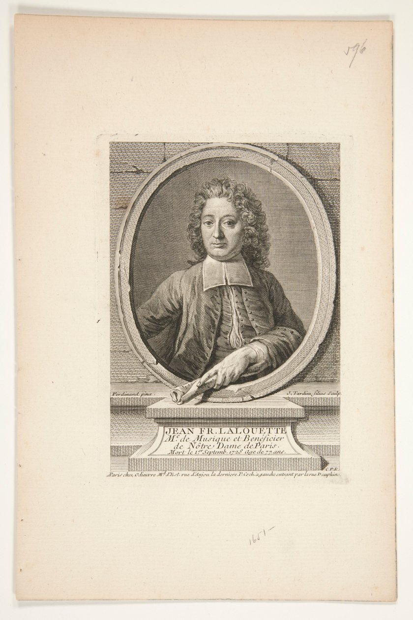 Portret Jeana François Lalouette autorstwa Jacques Nicolas Tardieu