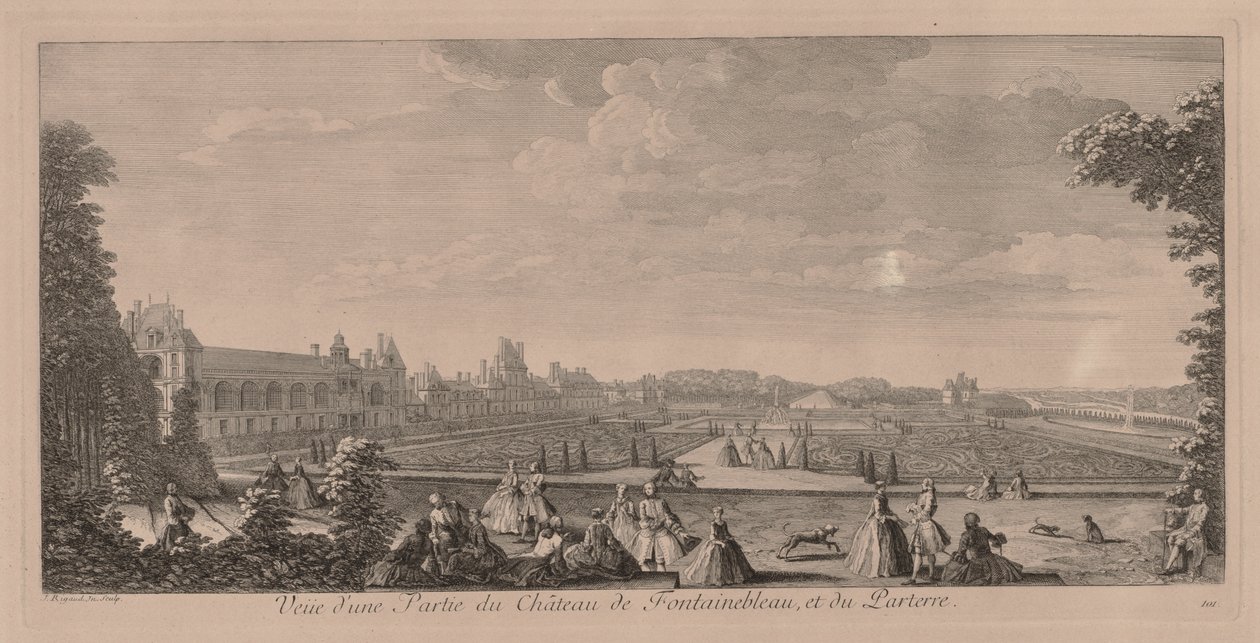 Zamek Fontainebleau i ogrody autorstwa Jacques Rigaud
