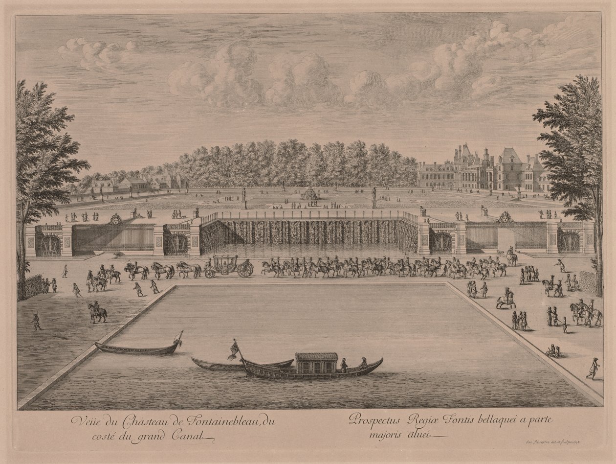 Chateau Fontainebleau z Grand Canal autorstwa Jacques Rigaud