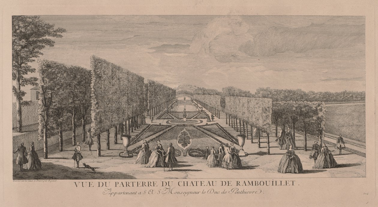 Ogród kwiatowy Chateau Rambouillet autorstwa Jacques Rigaud