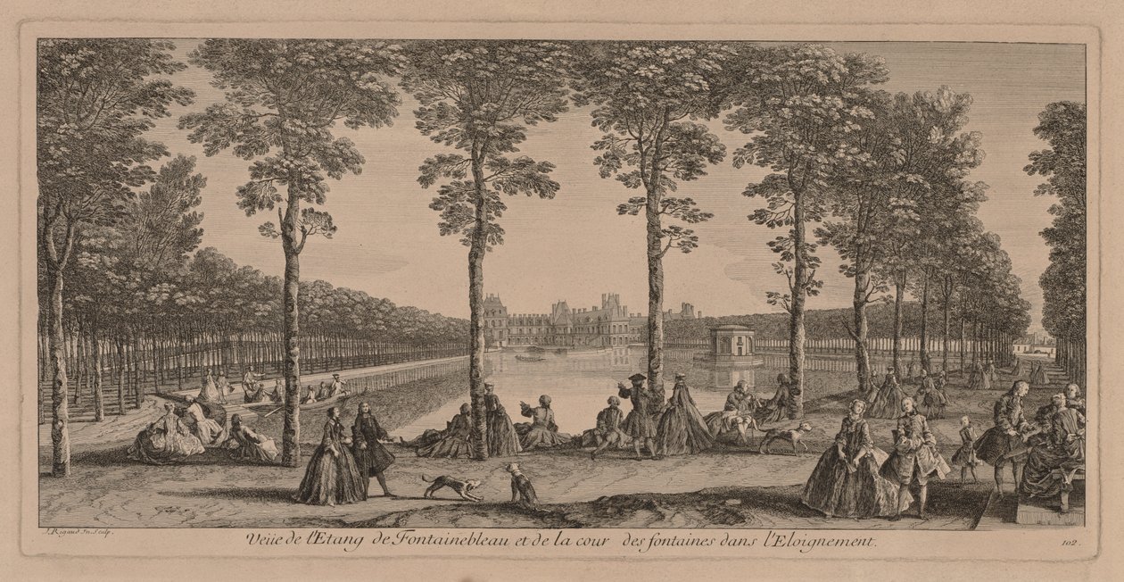 Basen w Fontainebleau. autorstwa Jacques Rigaud