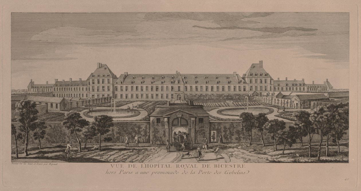 Szpital Królewski w Bicestre autorstwa Jacques Rigaud