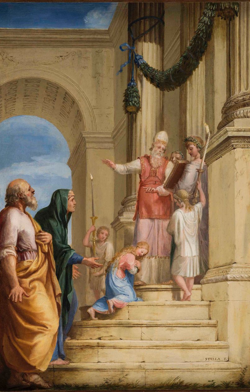 Francuski: Przedstawienie Vierge au Temple autorstwa Jacques Stella