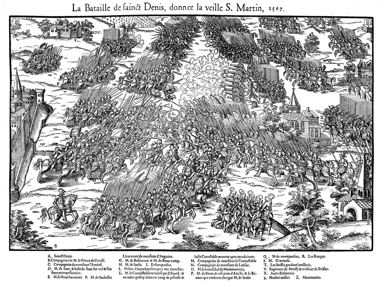 Bitwa pod St Denis, francuskie wojny religijne, 10 listopada 1567 1570 autorstwa Jacques Tortorel