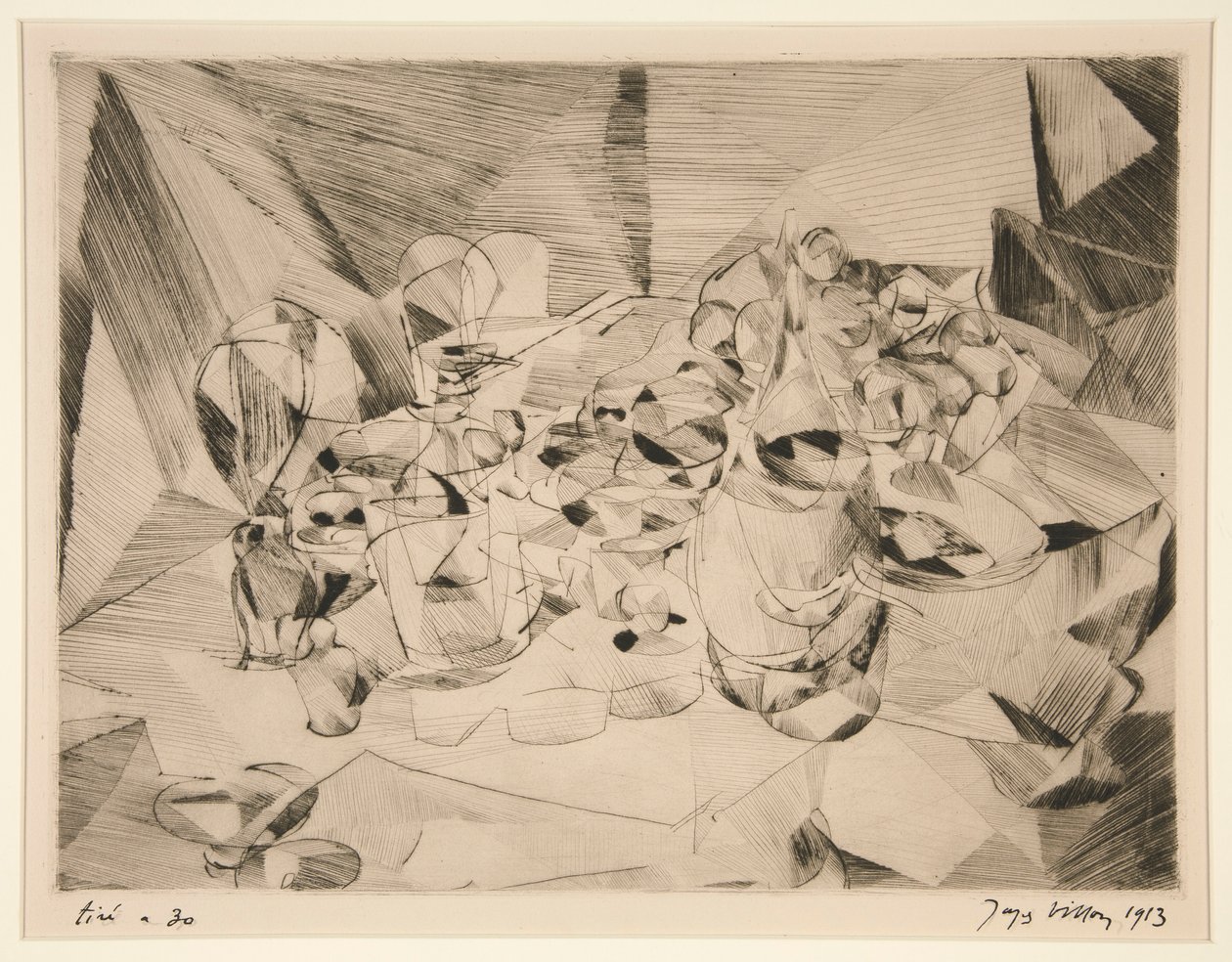 La table servie (The Set Table) autorstwa Jacques Villon