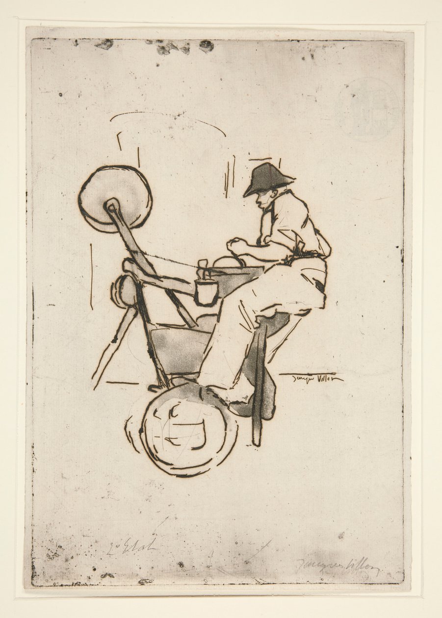 Le r?mouleur (Ostrzał) autorstwa Jacques Villon