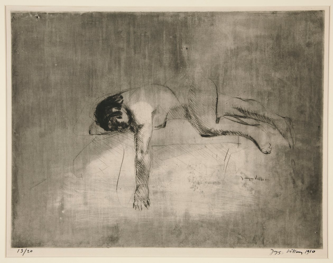 Nu kanapa? (leżąca nago) autorstwa Jacques Villon