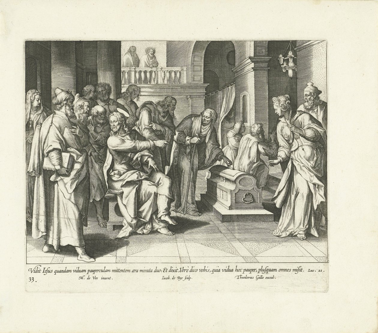 Hojność biednej wdowy Vita, passio et resvrrectio Iesv Christi (tytuł serii) Życie, męka i zmartwychwstanie Chrystusa (tytuł serii) autorstwa Jacques de Bie