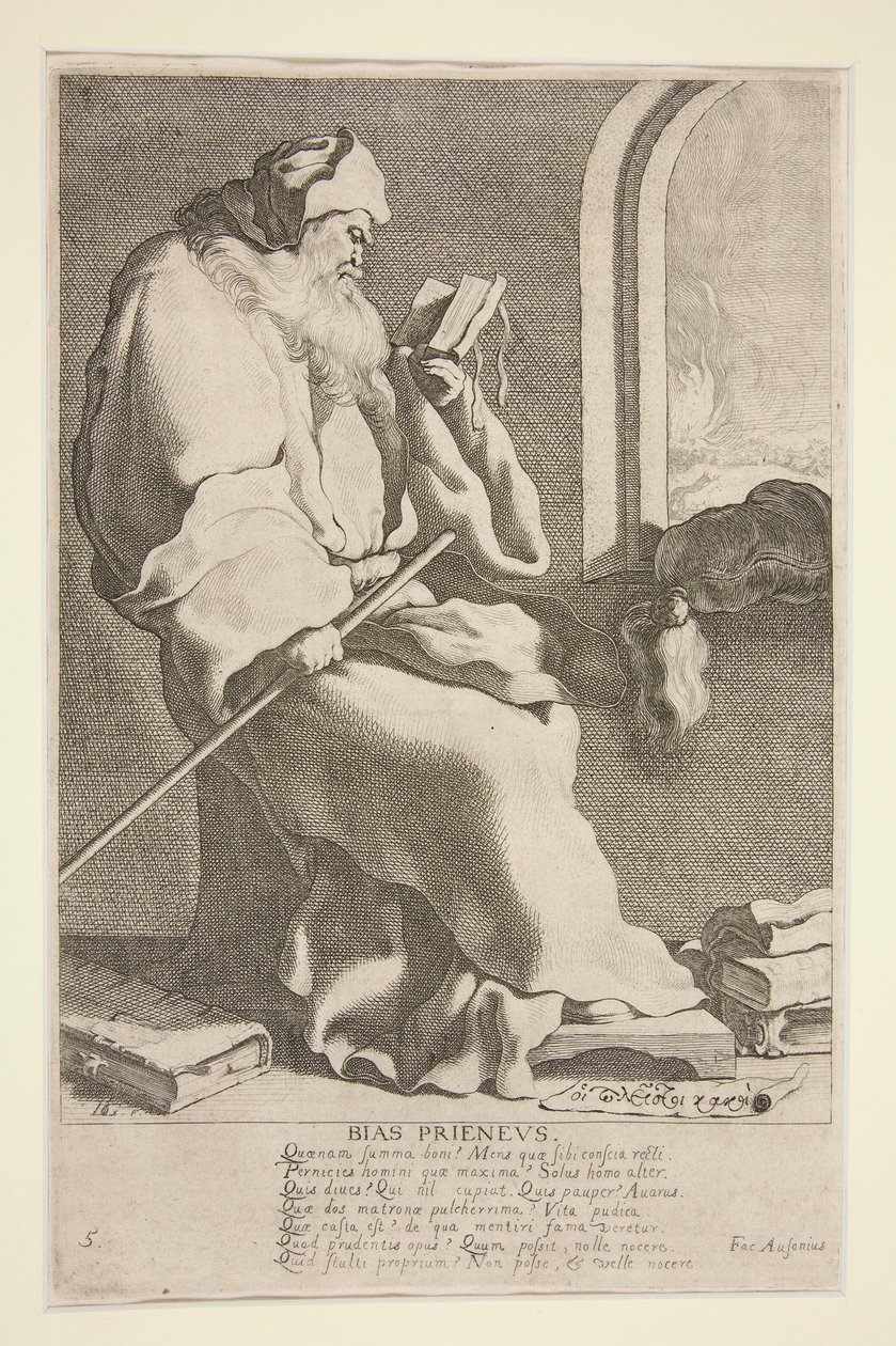Bias Prieneus, #5 z serii Siedmiu mędrców Grecji autorstwa Jacques de Gheyn III
