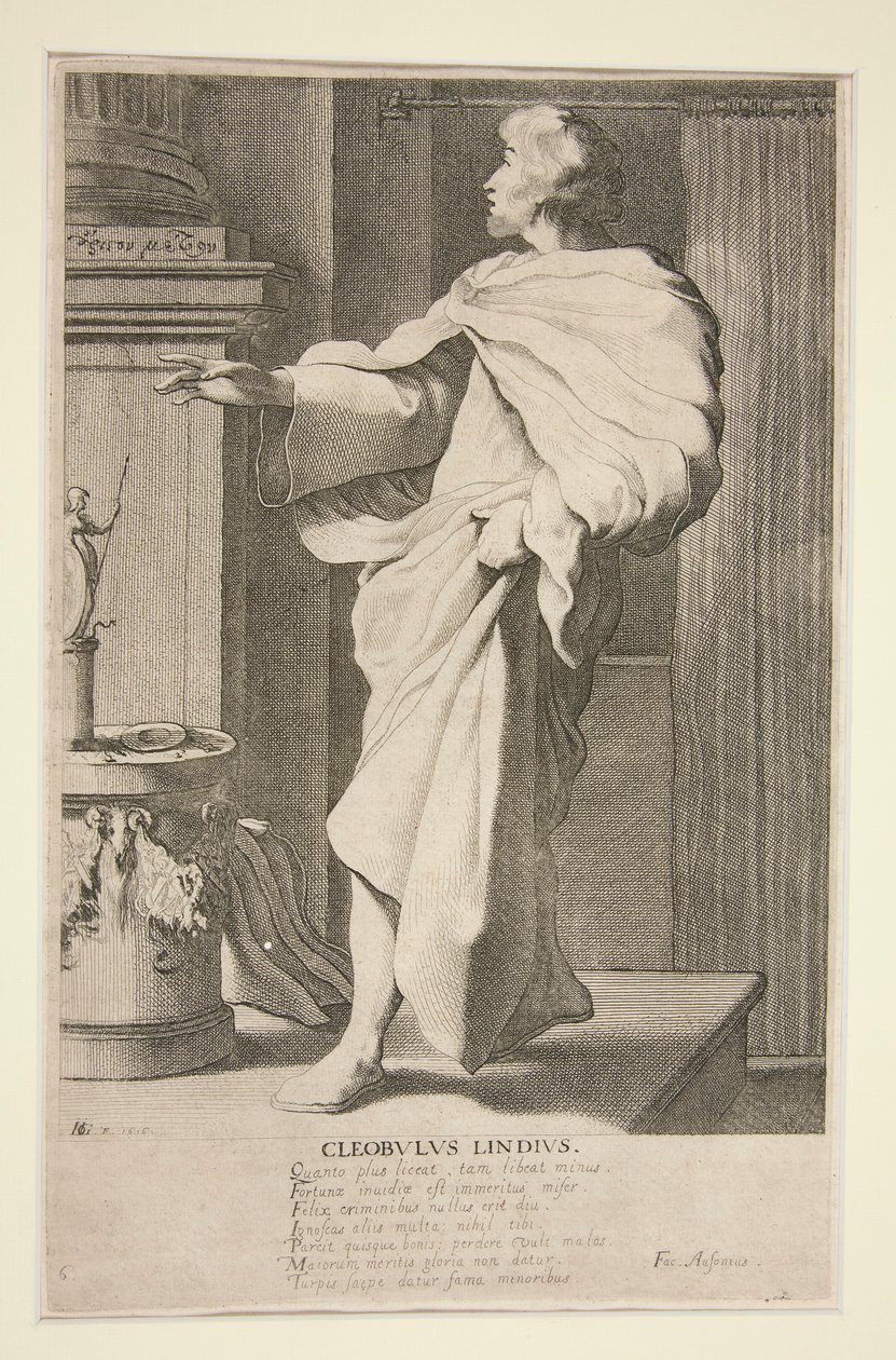 Cleobulus Lindius, #6 z serii Siedmiu mędrców Grecji autorstwa Jacques de Gheyn III