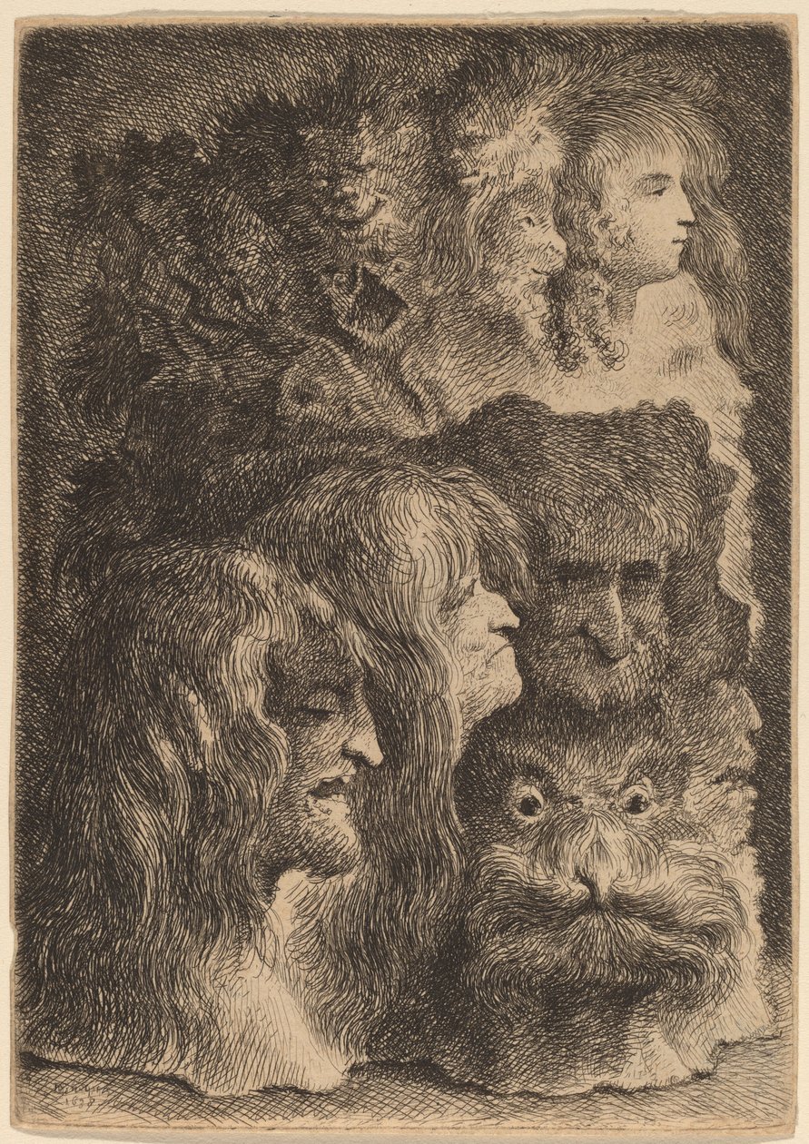 Fantastyczne głowy autorstwa Jacques de Gheyn III