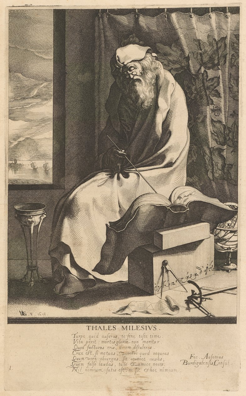 Thales Milesius, #1 z serii Siedmiu mędrców Grecji autorstwa Jacques de Gheyn III