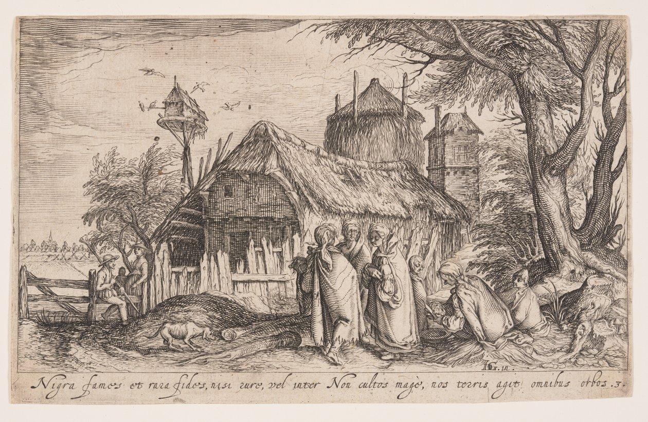Krajobraz z Romami, z kolekcji Krajobrazy autorstwa Jacques de Gheyn II