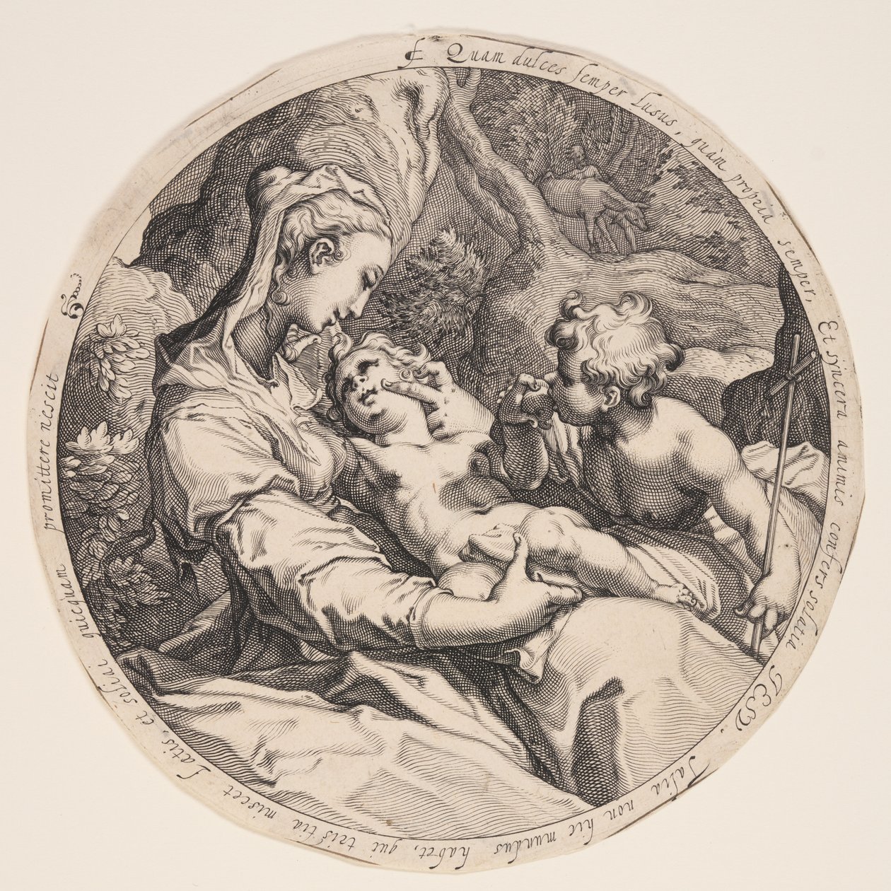 Dziewica z Dzieciątkiem i św. Jan Chrzciciel autorstwa Jacques de Gheyn II