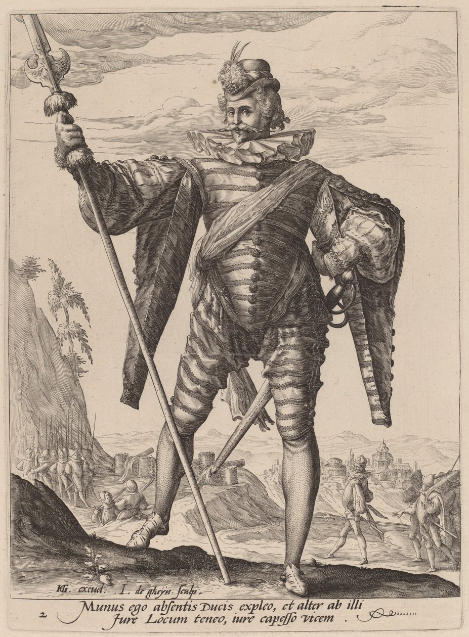 Podpułkownik autorstwa Jacques de Gheyn II after Hendrik Goltzius