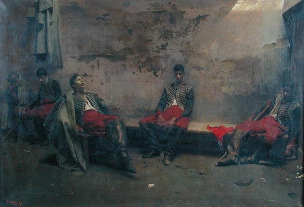 Jeńcy wojenni, przed 1884 r. autorstwa Jacques de Lalaing