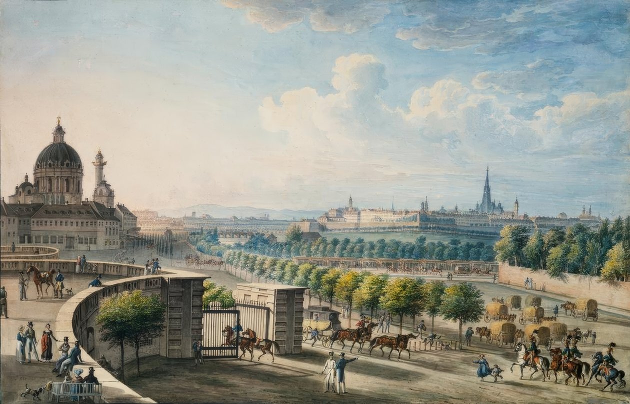 Wiedeń od Schwarzenbergpalais / Alt autorstwa Jakob Alt