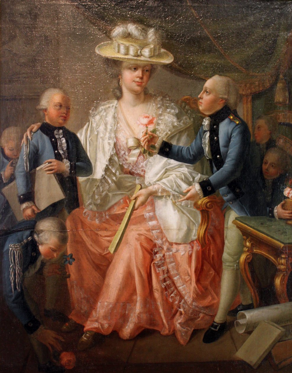Franziska von Hohenheim w Hohen Carlsschule autorstwa Jakob Friedrich Weckherlin