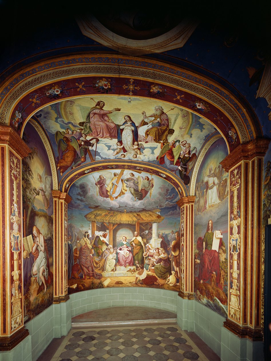 Narodzenia, po bokach św. Marii Magdaleny i św. Jana Ewangelisty, ok. 1842 r. autorstwa Jakob Goetzenberger