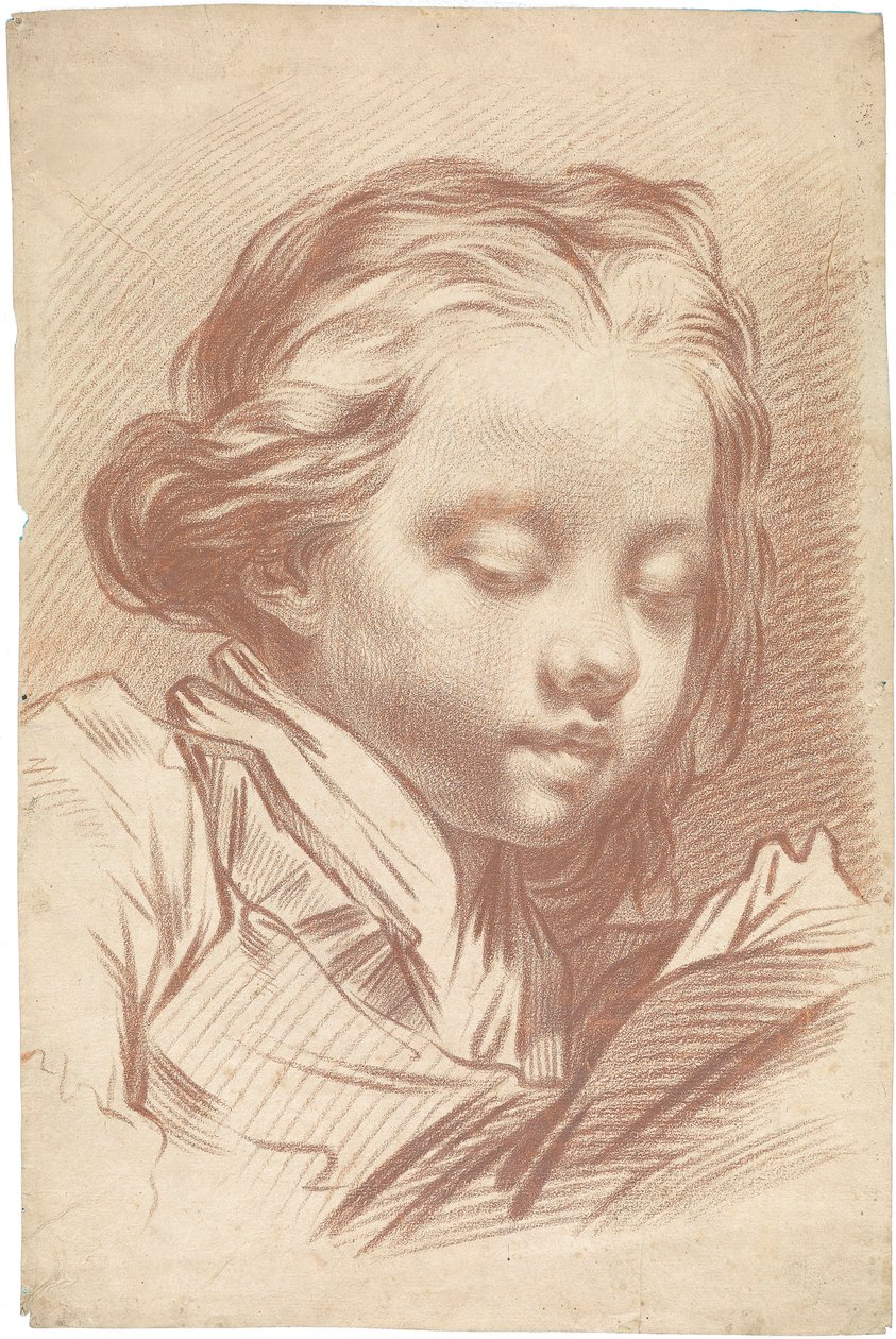 Portret chłopca w trzech czwartych profilu autorstwa Jakob Mathias Schmuzer