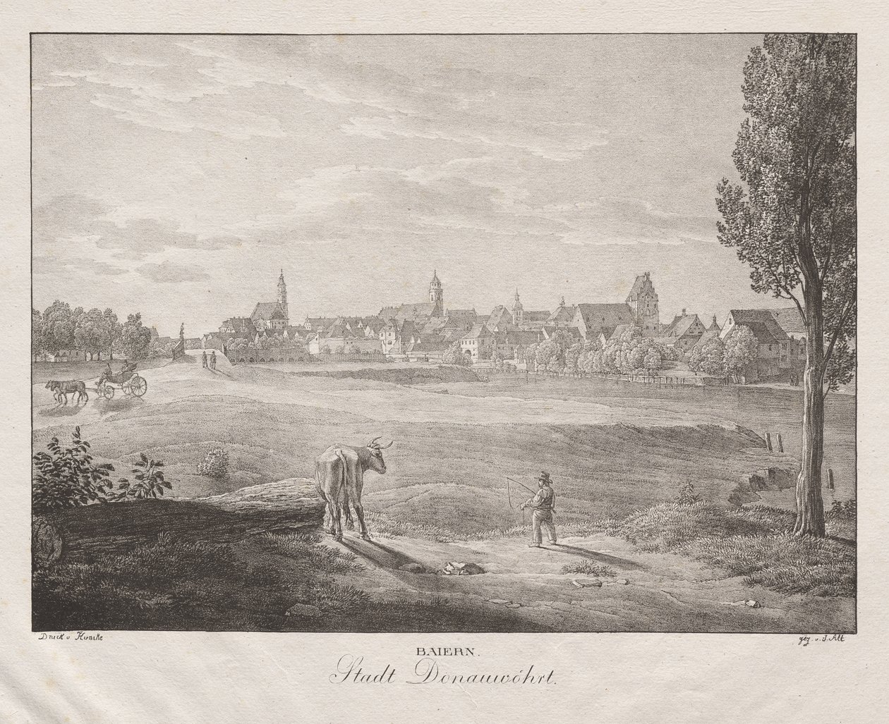 Bawaria, miasto Donauworth autorstwa Jakob Alt