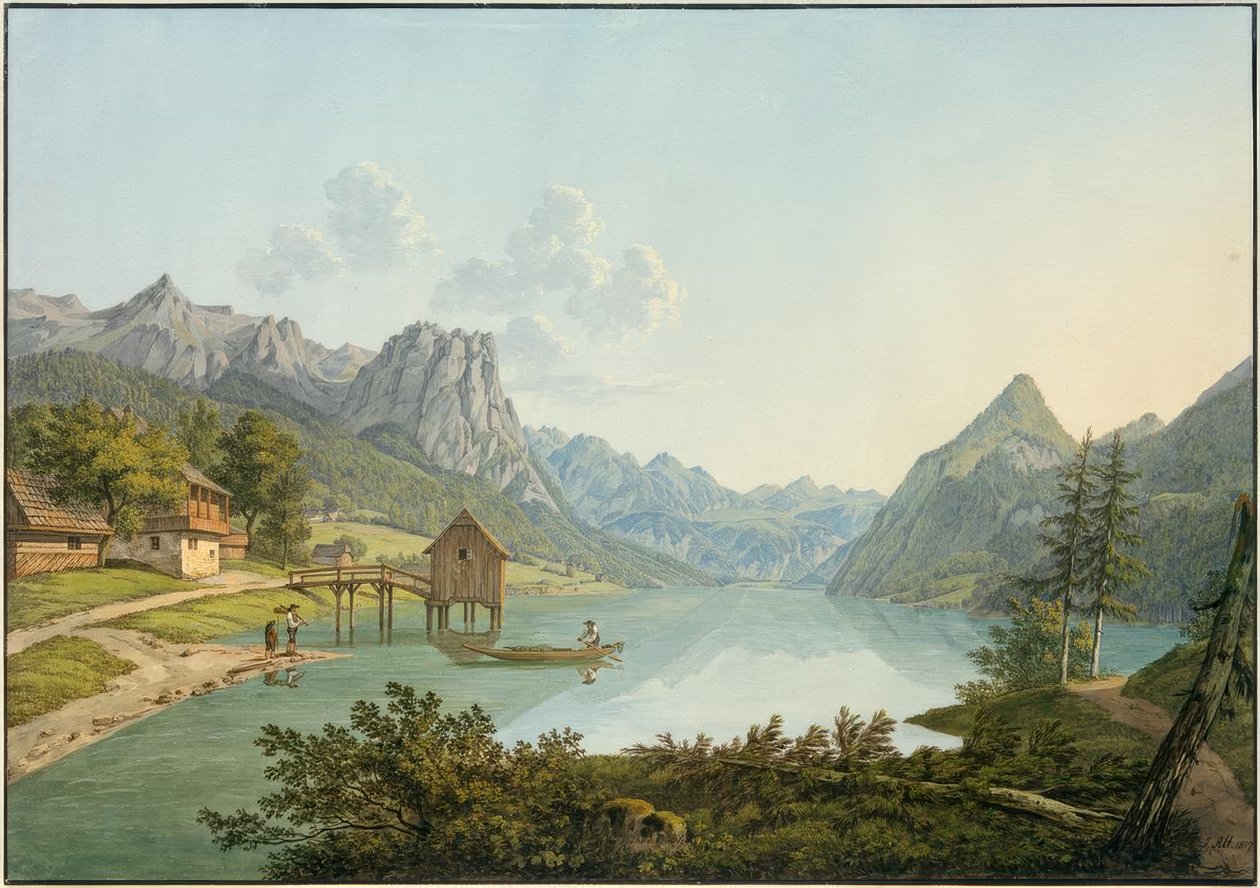 Jezioro Grundlsee autorstwa Jakob Alt