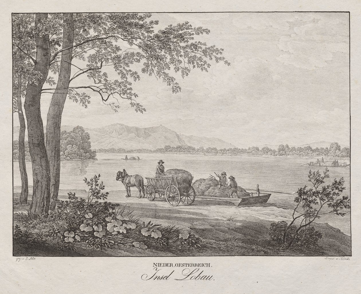 Dolna Austria, Wyspa Lobau autorstwa Jakob Alt